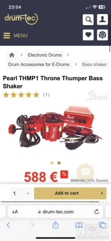 Pearl THMP1 Throne Thumper Bass Shaker
