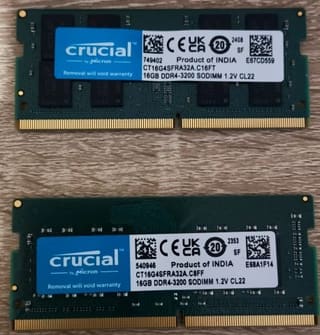 Crucial 16GB DDR4-3200 SODIMM CT16G4SFRA