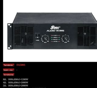 Ενισχυτής seer fa 5001 2 x 2800w