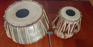 Ζευγάρι Ινδικά Tablas με θήκη/τσάντα