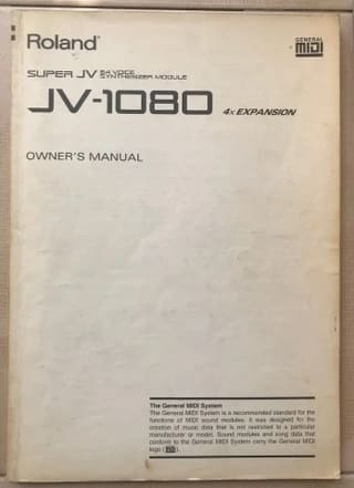Roland JV-1080 Owner's Manual