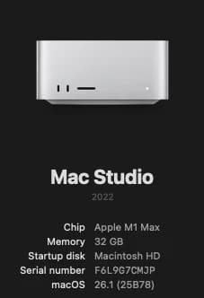 Mac Studio M1 Max