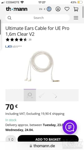 Ultimate ears cables