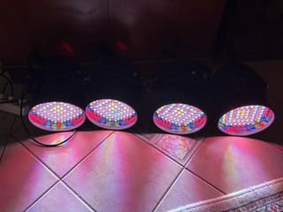4 Led PAR 64 black