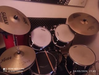 Sonor 3003 drum set με Sabian πιατίνια
