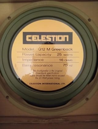 Celestion Greenback 25 Watt 16 Ohm