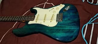 Aria Pro II Strat 90s Japan transparent green
