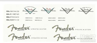 Waterslide Decal Fender Strat- Tele..