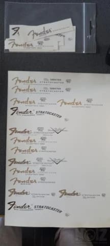 Waterslide Decals fenderStrat all Era..