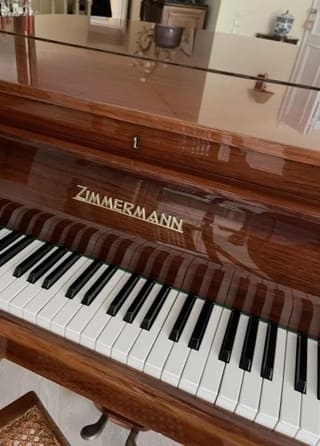 Γερμανικό Πιάνο με ουρά Baby Grand Zimmermann (Λουστραρισμένη Καρυδιά)