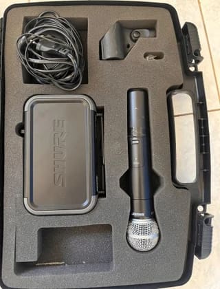 το shure beta μικροφωνο sm58, pgx2 με πομπο pgx4