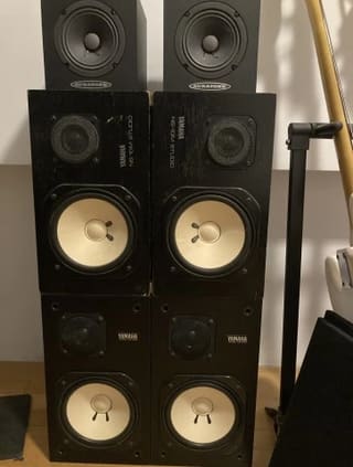 Yamaha NS-10M Studio, Yamaha 615 B, Auratone
