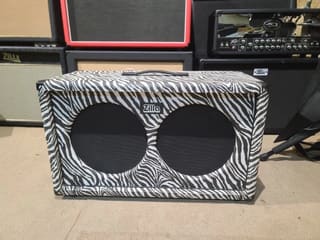 Zilla Fatboy 2x12 Custom order Zebra Tolex, custom front panel, Celestion Vintag