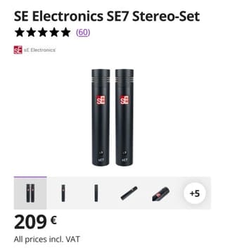 SE Electronics SE7 stereo pair microphone μικρόφωνα