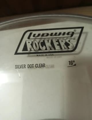 Ludwig 16" Striders Clear Silver Dot Drum Head Vintage