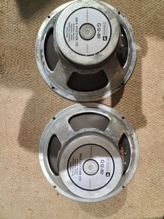 Ζεύγος vintage Rola Celestion G12-80 – Made in England – Δεκαετία ’80 – Marshall