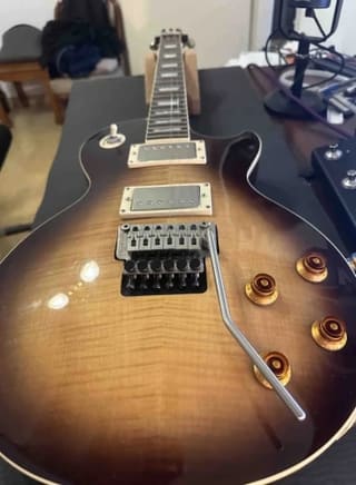Epiphone Les Paul Desertburst PlusTop PRO/FX with Floyd rose & Blackstar