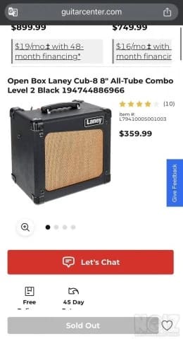 Laney Cub 8 λαμπάτος combo ενισχυτής