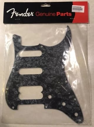 Pickguard stratocaster black moto
