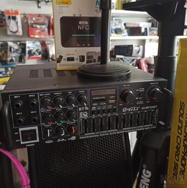 Ραδιοενισχυτής-Karaoke 4in MIC 240W blue