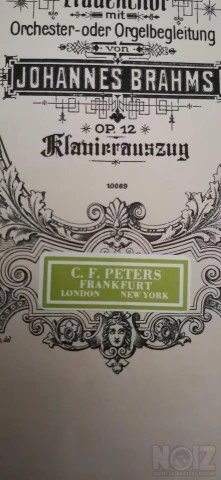 Παρτιτούρα Peter's edition Brahms opus 1