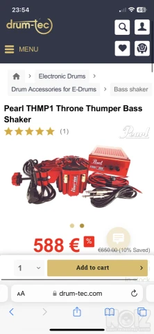 Pearl THMP1 Throne Thumper Bass Shaker