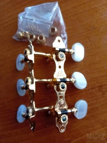 Schaller 3-On-Plate Guitar Machines gold