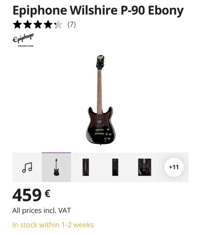 Epiphone Wilshire Ebony