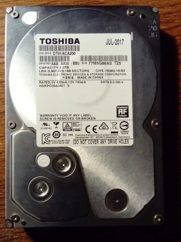 TOSHIBA HDD 3.5 inch 2Tb