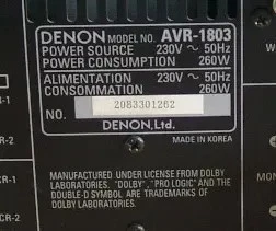 DENON AVR-1803 A/V Receiver