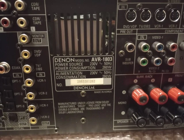 DENON AVR-1803 A/V Receiver