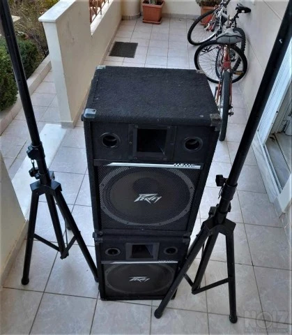 2 Βάσεις Ηχείων , 2 Ηχεία Peavey HC115( 
