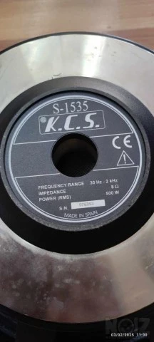 Ηχείο subwoofer 500w RMS  kcs  s-1535 (Α