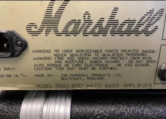Marshall 25/50 Jubilee Bass Series Model