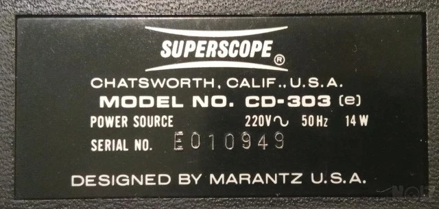 Stereo cassette CD-303 Superscope Design