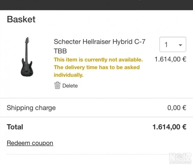 Schecter hellraiser c7 hybrid EMG