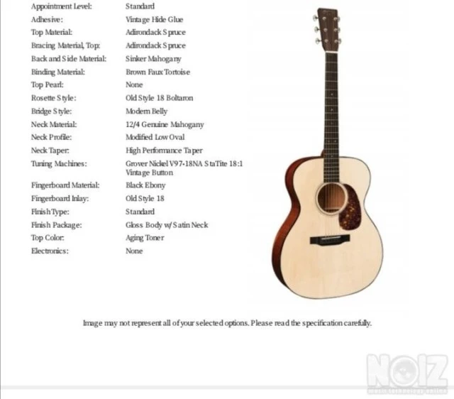 MARTIN 00018 CUSTOM SHOP Adirondack Hide