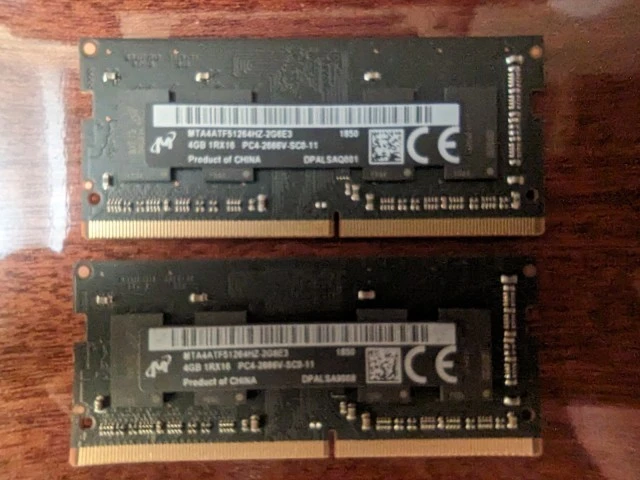 2x4GB 2666 MHz DDR4 SO-DIMMs for Mac Min