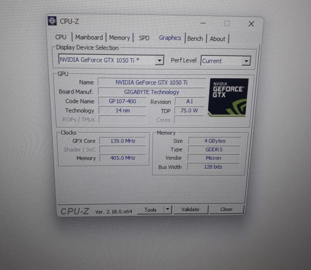 Κάρτα γραφικών Gigabyte GeForce GTX 1050 ti 4GB Low Profile
