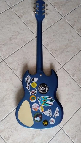 Epiphone SG Muse Metallic Blue Stickerbo