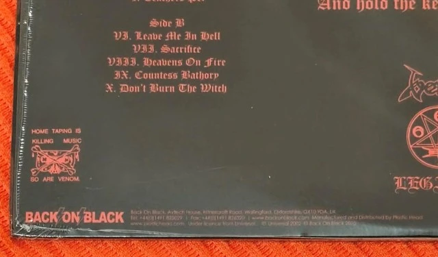Venom - Black Metal / 2 Vinyl