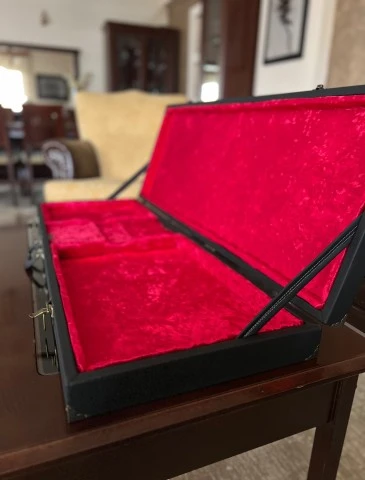 Handmade hard case.