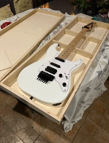 Handmade hard case.