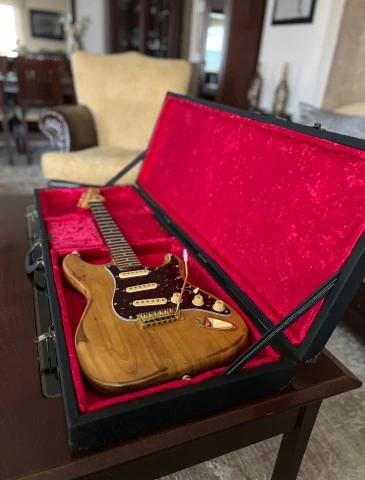 Handmade hard case.