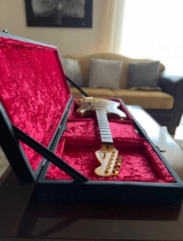Handmade hard case.