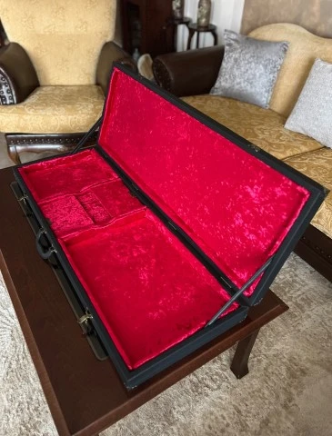 Handmade hard case.