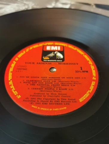 Morrissey - Your Arsenal (Rare Greek 1st