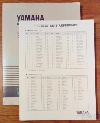 Yamaha TG55 Tone Generator OPERATING MAN