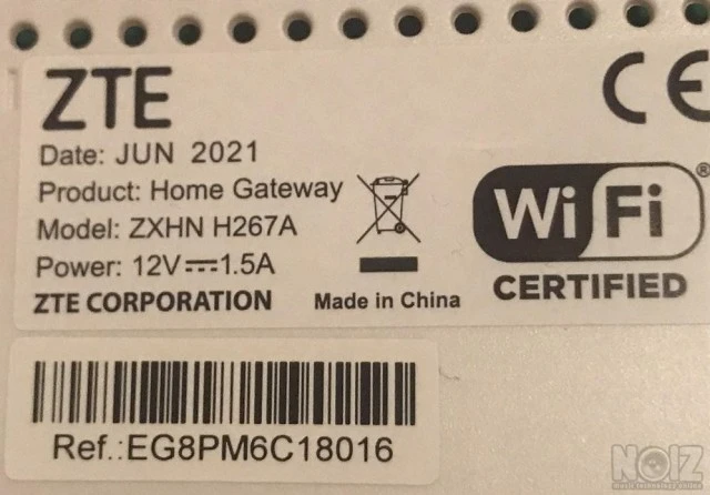 ZTE ZXHN H267A