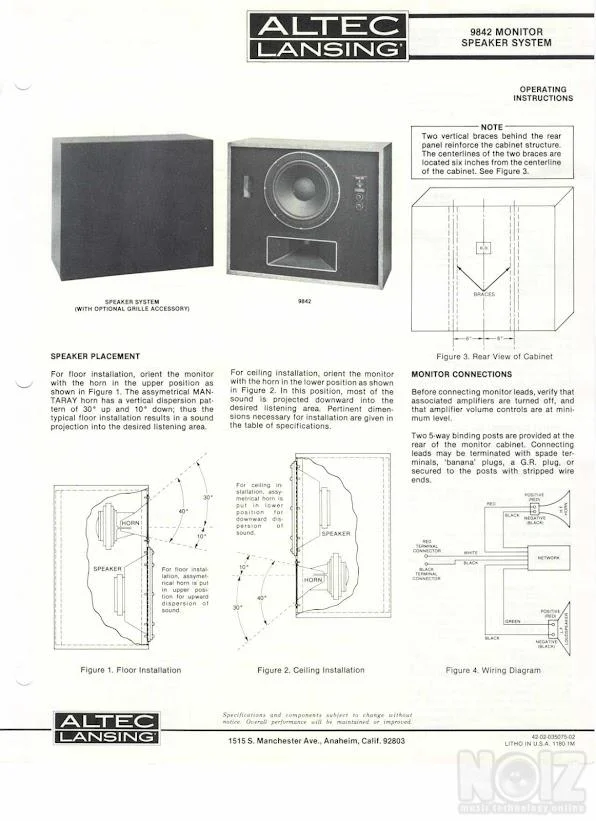 Ηχεία  Altec 9842 / 8D Studio Monitor